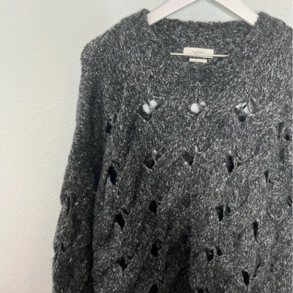 Isabel Marant Étoile Sineady Oversized Marled Cable Knit Sweater - Picture 4 of 9